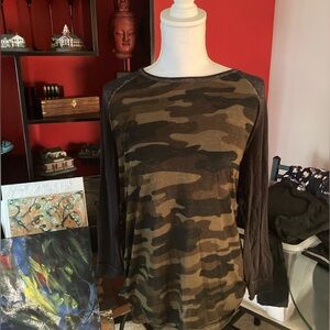 Lucky Brand Camo Raglan Shirt